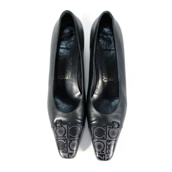 FERRAGAMO Stampato Gancini Horsebit Heel US 8.5 2A - Picture 2 of 8